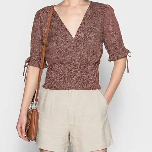 ABERCROMBIE & FITCH Blouse brown size XS - Picture 1 of 10